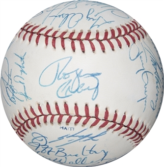 1990 National League All-Stars Team Signed OML Vincent All-Star Baseball With 32 Signatures Including Gwynn, Dawson, Smith & Alomar (Beckett)